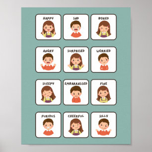 Poster Mes sentiments Éducation scolaire Apprentissage