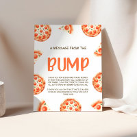 Message Baby shower Pizza du panneau de vidange