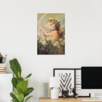 Message d'Angel de George Swinstead, Art Vintage