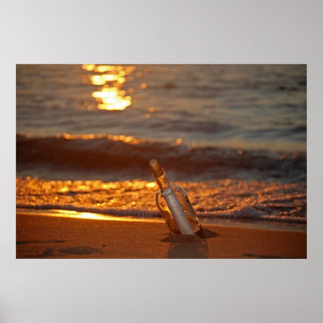 Poster Message dans une bouteille (Devant)