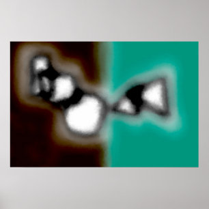 Poster Message dans une bouteille : Brown Abstrait, Turqu