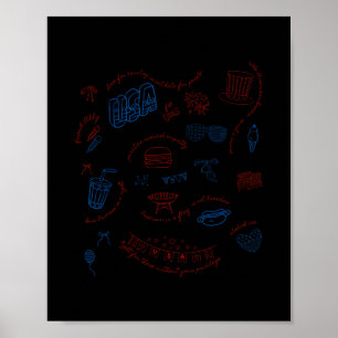 Poster Message Libéral Subtil Du 4 Juillet Résister Trump