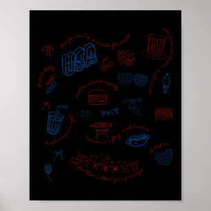Poster Message Libéral Subtil Du 4 Juillet Résister Trump