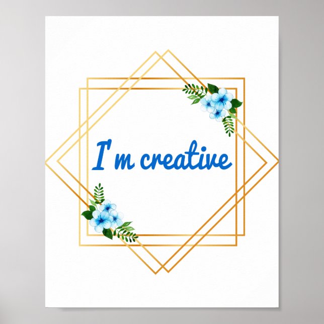 Poster message positif pour la vie et l'amour de soi (Devant)