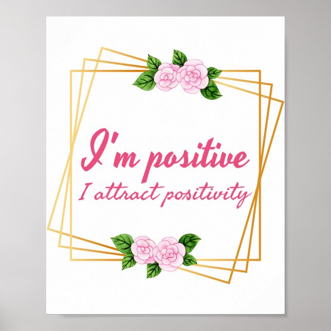 Poster message positif pour l'amour de soi (Devant)
