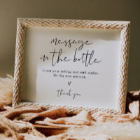 Message STELLA dans un panneau Baby shower bouteil