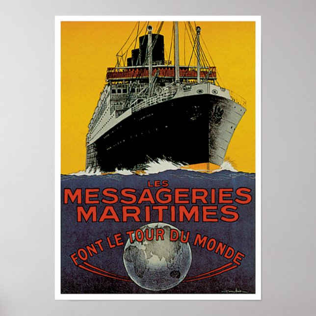 Poster Messageries Maritimes (Devant)
