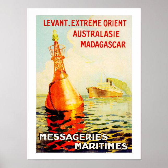 Poster Messagries Maritimes ~ Bouée (Devant)