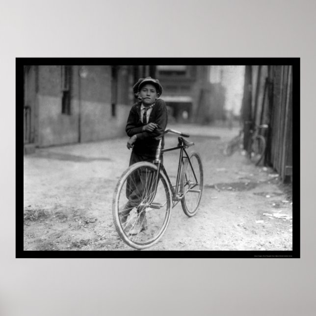 Poster Messenger Messenger Boy Waco, Texas 1913 (Devant)