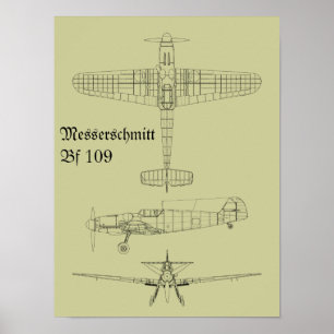 Poster Messerschmitt Bf 109
