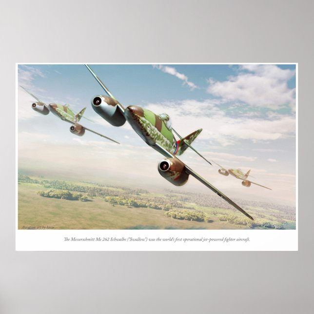 Poster Messerschmitt Me 262 (Devant)