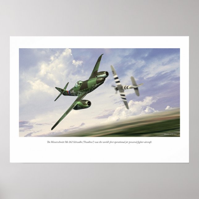 Poster Messerschmitt Me 262 (Devant)