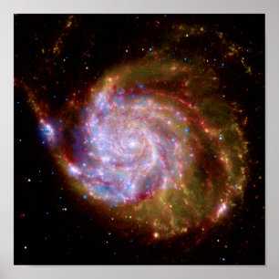 Poster Messier 101 Spiral Galaxy - Télescope Hubble Photo