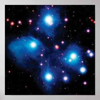 Poster Messier 45 Pleiades Star Cluster NASA Photo spatia