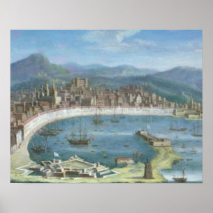 Poster Messina - a Panoramic View of the Port