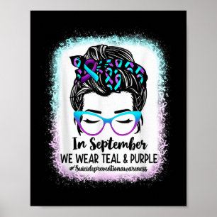 Poster Messy Bun Mois de sensibilisation à la prévention