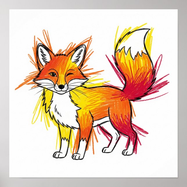 Poster Messy Crayon Art (Devant)