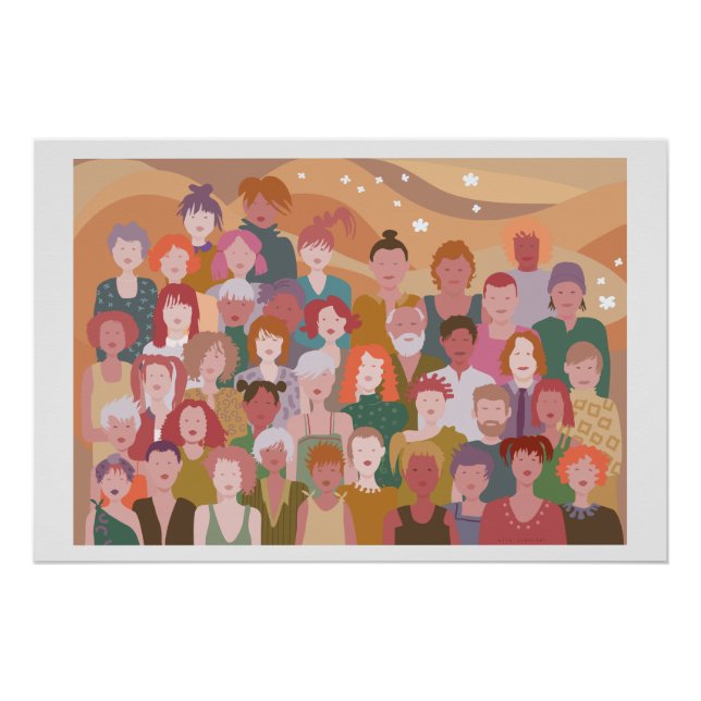 poster met groep mensen (Vorderseite)