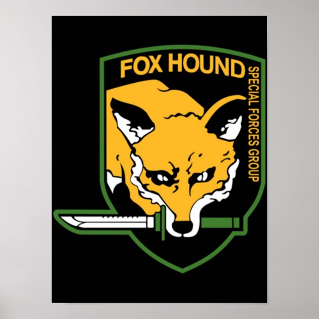 Poster Metal Gear Solid Fox Hound Emblem Classic TShirt (Devant)