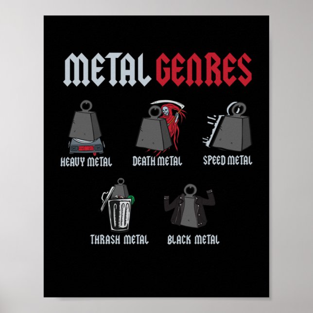 Poster Metal Genres Rock Rock Rock Hard Rock (Devant)