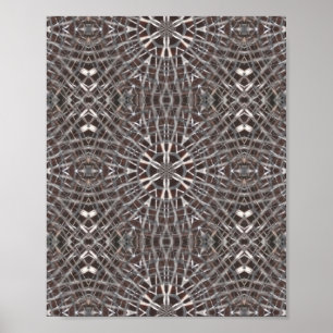 Poster Métal Maillé Argent