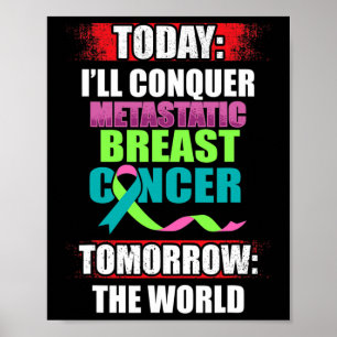 Poster Metastatic Cancer du sein Sensibilisation Beat War