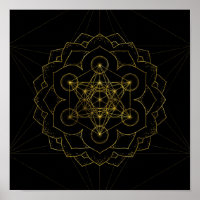 Métatron's Cube in lotus Sacred Geometry
