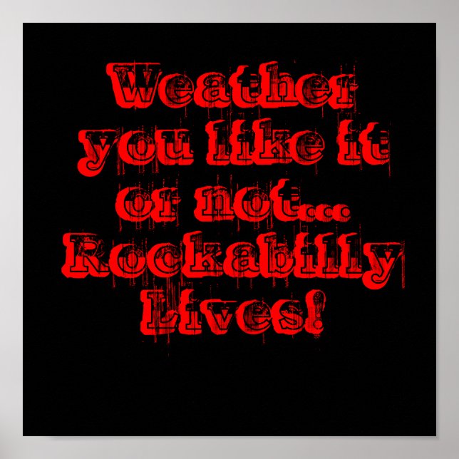 Poster Météo vous l'aimez ou pas... Rockabilly Vit ! (Devant)