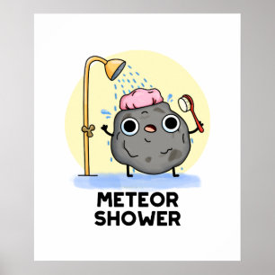 Poster Meteor Douche Funny Science Pun