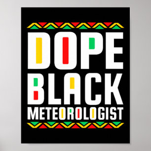 Poster Météorologue noir américain d'histoire de la drogu