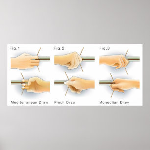 Poster Méthodes principales de dessin des vaches Kyudo ti