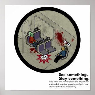 Poster Métro LA Zombie Satire