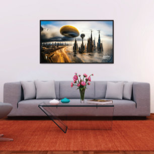 Poster Métropole futuriste