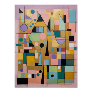 Poster Métropole Géométrique Pastel