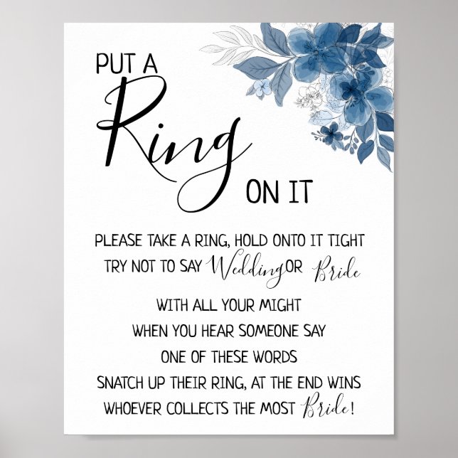 Poster Mettez une bague dessus verdure d'eucalyptus (Devant)