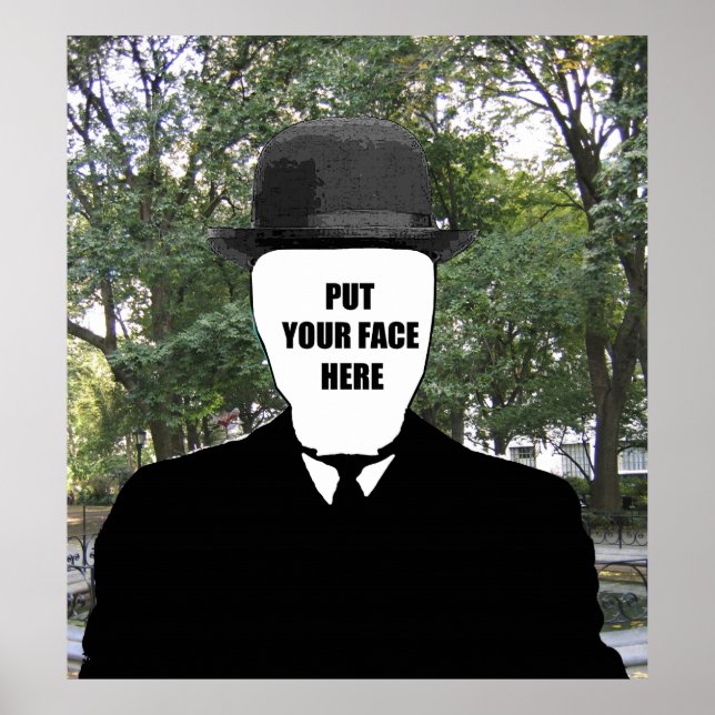 Poster mettez votre visage ici (Devant)