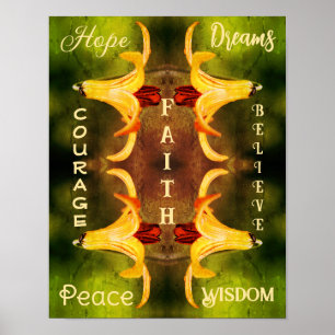 Poster Mettre à profit les mots d'inspiration Abstraits d
