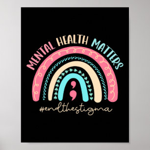 Poster Mettre fin à la stigmatisation, la santé mentale,