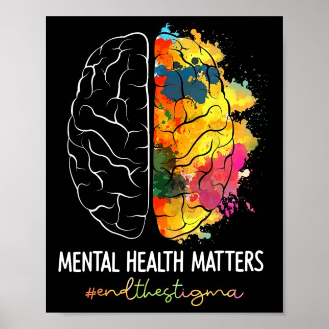 Poster Mettre fin à la stigmatisation, la santé mentale,  (Devant)