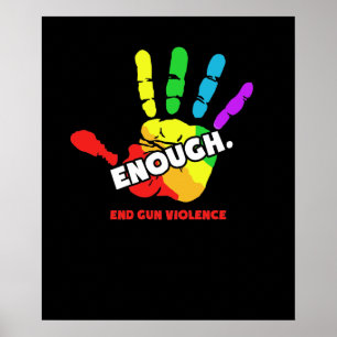 Poster Mettre fin à la violence des armes à feu assez de