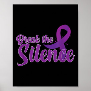 Poster Mettre fin au silence Violence familiale Soutien S