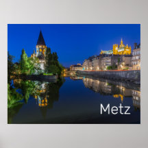 Metz Temple Neuf France Nuit Moselle Souvenir