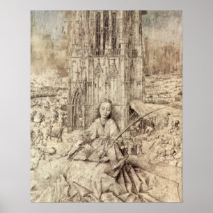Poster Meurent St Barbara avant janvier van Eyck