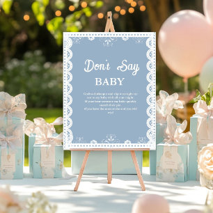 Poster Mexica talavera ne dit pas signe de baby shower bé