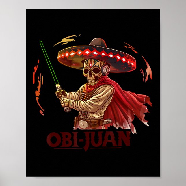 Poster Mexicain Obi Juan Movie Parodique Cinco De Gaming (Devant)