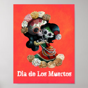 Poster Mexicaine Skeleton Motherly Love