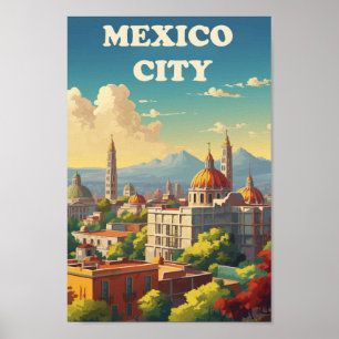 Poster Mexico City célèbre Travel Place