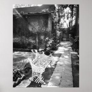 Poster MEXICO, D.F., Mexico City, COYOACAN : Banc à