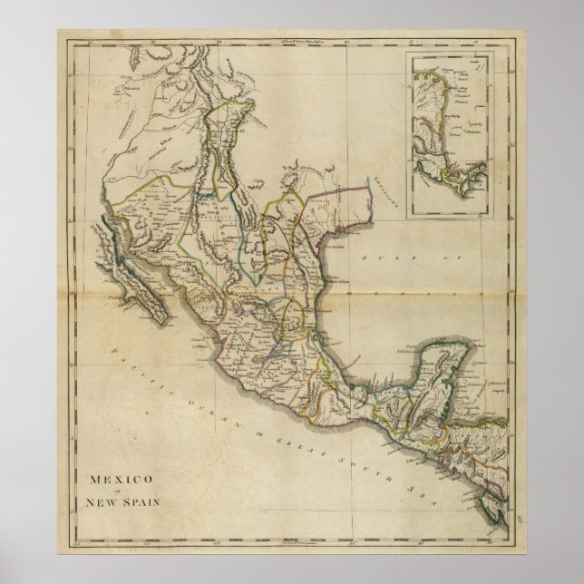 Poster Mexique ou Nouvelle-Espagne (Devant)