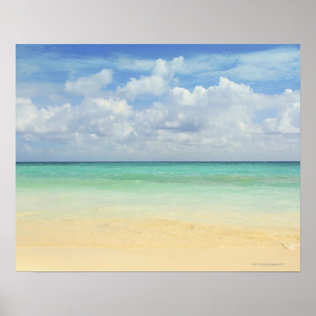 Poster Mexique, Playa Del Carmen, paysage marin 2 (Devant)